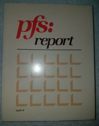 Pfs: File Report Write Graph Apple Ii Computer 5.  25 " Floppy Disk Software