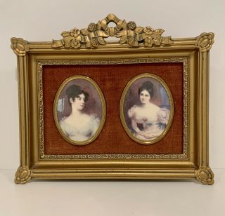 A Cameo Creation Framed Victorian Portrait Pair By Sir Thomas Lawrence Vintage
