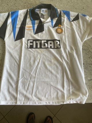 Inter Milan 1991 1992 Away Football Shirt Soccer Jersey Vintage Umbro