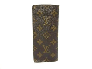 Authentic Louis Vuitton Etui Lunette Glasses Case Brown Monogram M2962 Vintage 2
