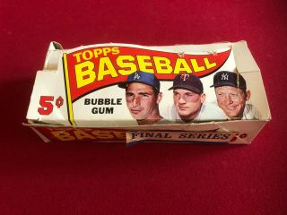 1965,  " Topps ",  Baseball Card Display Box (vintage / Scarce) Mantle / Koufax