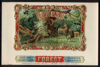 Forest Cigar Labels Inner Outer Edward L.  Graef Mfr.  Newark Ohio