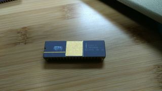 Vintage Intel Ibm C8087 - 3 Pc Math Coprocessor 5150,  5160,  Xt Cpu Gold Cap