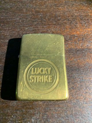 Ultra Rare Zippo Lucky Strike Brass Lighter