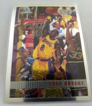 Kobe Bryant,  1997 - 98 Topps Chrome 171,  Lakers,  Read