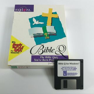 Vintage Bible Q For Windows 3.  5” Disk Ibm 640k Ram Required Religious Trivia