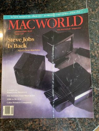 Macworld 1/1989 Next Computer " Steve Jobs Is Back " Issue