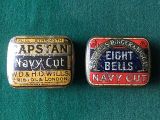 1950’s Capstan & Eight Bells Navy Cut Tobacco Tins