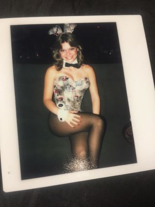 Vtg 70’s Kodak Snapshot Playboy Pretty Bunny Club Brunette Risque Girlie Pinup