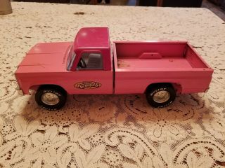 Vintage Nylint Pink Chevrolet Metal Truck " Kennels "