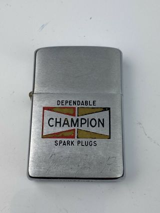 1956 Champion Spark Plug Vintage Zippo Advertising Lighter