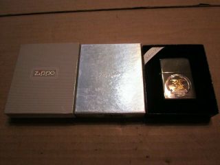 Used? 2000 Zippo Nra Silver - Plated 2nd Amendment Lighter/box/sleeve