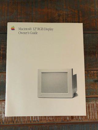 Vintage Macintosh Apple 12 " Rgb Display Owner 