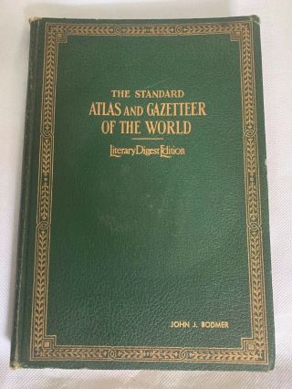 Vintage Standard Atlas And Gazetteer Of The World Literary Digest 1934 Bodmer 2