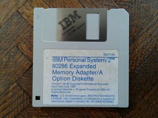 Ibm Personal System/2 80286 Expanded Memory Adapter/a Option Diskette - Vintage
