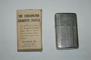 Vintage Streamliter Lighter (by The Drum Co. ) Cigarette Lighter
