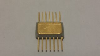 Old russian USSR high yield gold CPU microchip IC 2