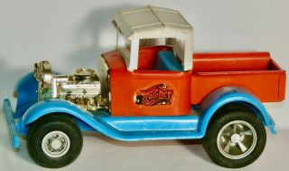 Vintage Tonka Blue & Orange Scorcher Ford Model T Truck Made In Usa Ca.  1970s