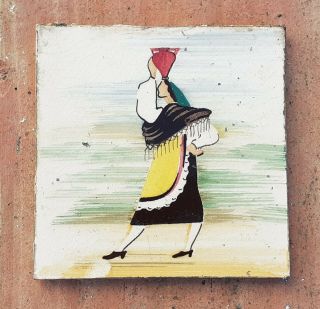 Vintage Portuguese Traditional Hand Painted Tile - Water Selle - Aleluia Factory