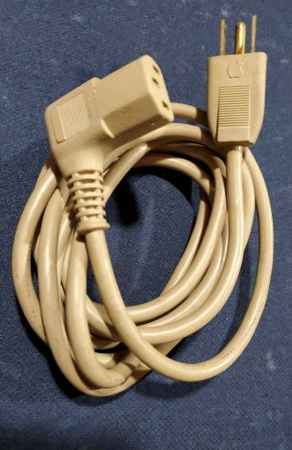 Authentic Vintage Apple Macintosh Power Cord Cable Computer Monitor Yc - 13a 3