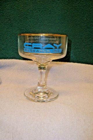Vintage Cray Research Glass Celebrating On Of The Fastest Computers.  March 1987