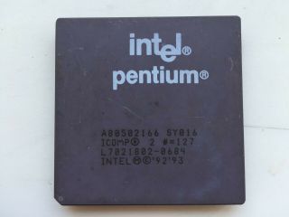 Intel A80502166 Sy016,  Intel Pentium 166,  Non Mmx,  Vintage Cpu,  Gold