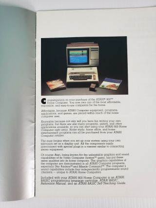 Atari 800 Personal Home Computer Owner ' s Guide - Vintage 1981 2