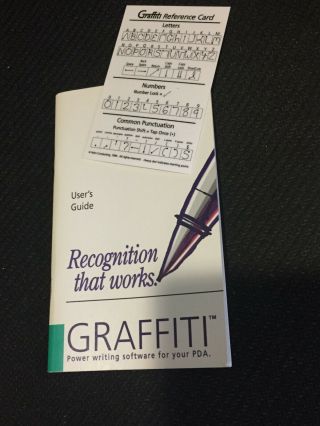 Apple Newton & Sharp Expert Pad Graffiti User Guide & Ref Card - 1994 Vintage