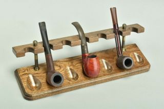 Dunhill,  Falcon And Texaco Tobacco Smoking Pipes & Rack / Stand.  Wrwj