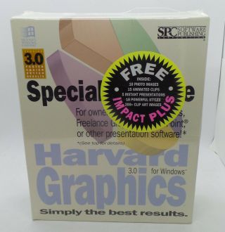 Vintage Harvard Graphics 3.  0 Upgrade Software For Windows