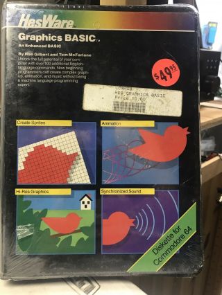 Vintage Pc Software - Graphics Basic For Commodore 64 1984 -