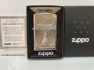 Vintage Zippo Siam Vintage Sterling Silver,  Shiva Lighter & Zippo Box