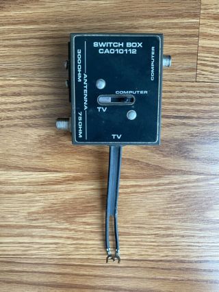 Vintage Atari 2600 Antenna Switch Box Rf Adapter Game Tv Computer Cao10112 Part