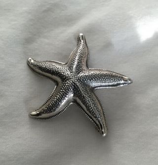 Vintage Beau Sterling Silver Pin Brooch Star Fish