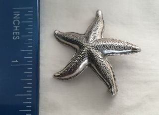 Vintage Beau Sterling Silver Pin Brooch Star Fish 2