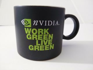 Nvidia Staff Employee Coffee Mug - Work Green Live Green - Geforce Rtx 2080 Cup
