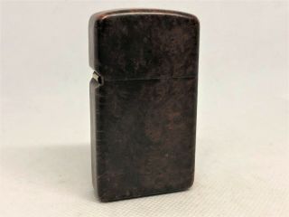 Rare Zippo Limited Edition Briar Wood Case Slim Lighter Brown