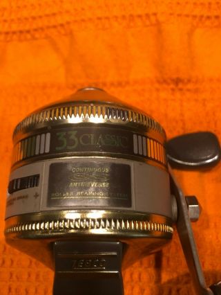 Vintage Zebco 33 Classic Spin Cast Reel Gold Usa