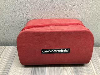 Vintage Cannondale Hard Pouch Bag Red Black Zippered