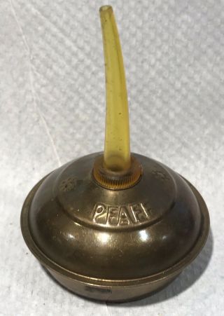 Vintage German Pfaff Sewing Machine Oiler Tin Brass Oil Can Container Metal
