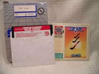 Vintage Ibm Pc / Pcjr 128k Software 5.  25 " Floppy - Top Gun 1987 Game Dos