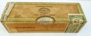 Vintage Flor De F Farach Havana Flor Fina Tobacos Extra Wood Cigar Box