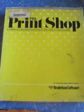 The Print Shop Broderbund 1986 Apple Ii,  Iie Iic Also Companion Program