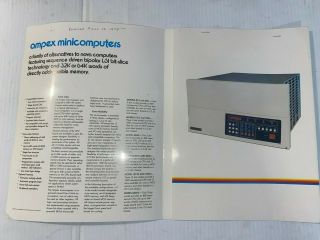 1979 AMPEX ampex minicomputers ALTERNATIVES TO DATA GENERAL NOVA LINE 2