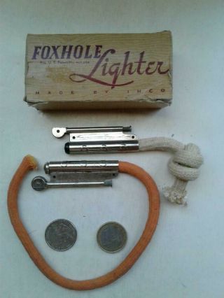 Vintage WW2 Military Wick Trench IMCO FOXHOLE LIGHTER MIB 2