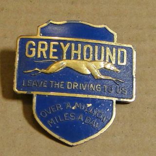 Vintage Greyhound Bus Driver Hat Badge