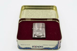 Vintage 60th Anniversary Zippo Lighter 1932 - 1992 W/ Collectible Tin Case