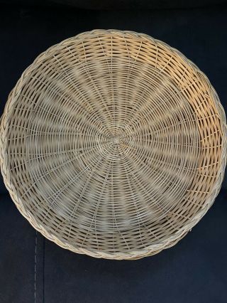 8 Vintage Wicker Rattan Paper Plate Holders Picnic Bbq Camping Retro 9.  5”