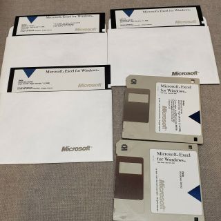 Vintage Microsoft Excel For Windows 5.  25 Floppy,  3.  25