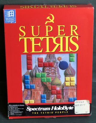 Vtg 1991 Tetris,  Pc,  720k 3 1/2” Floppy,  5 1/4” Disks,  Spectrum Holobyte